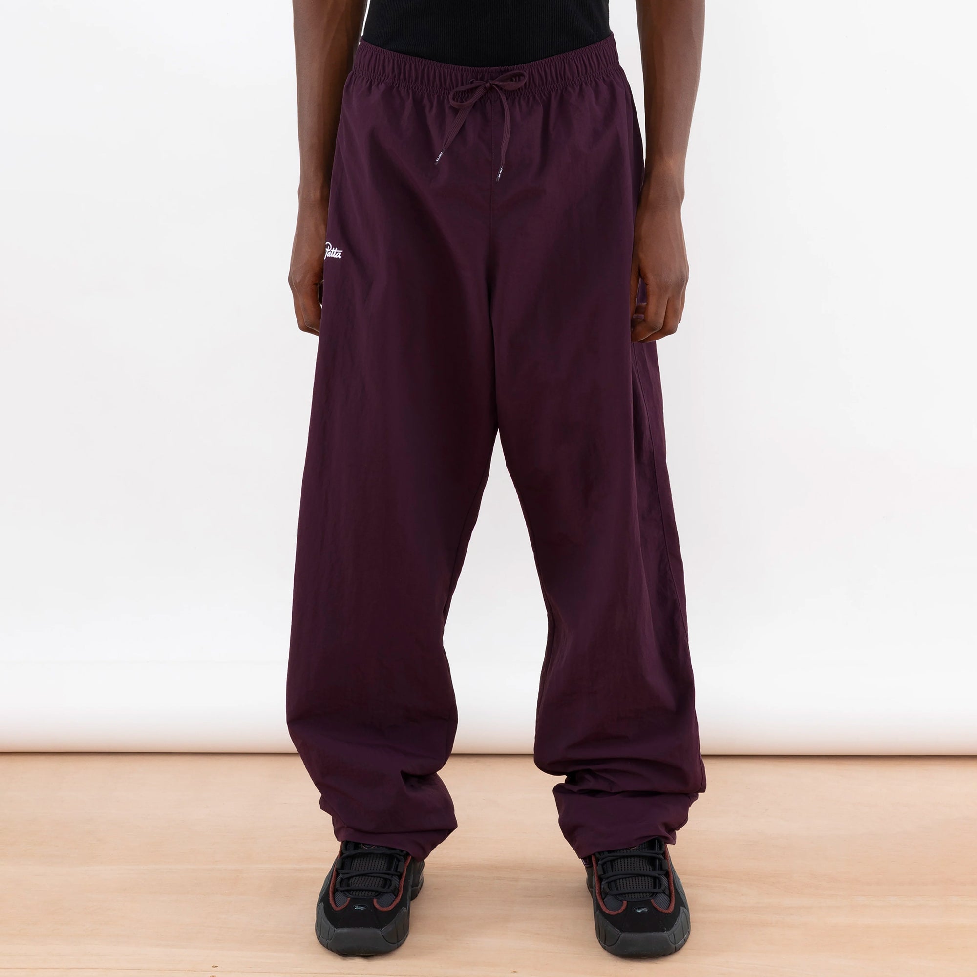 Women's Purple Fleece Solid Trackpants